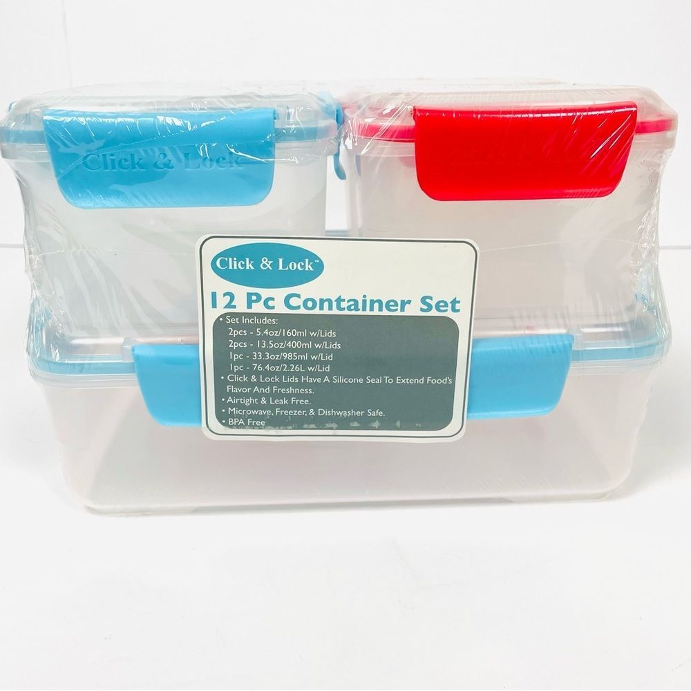 Click & Lock 12 Piece Multicolor Container Set
